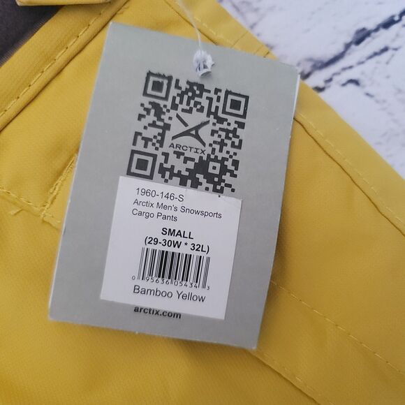 Arctix Men's Snowsports Cargo Pants 28" Bamboo Yellow Size Small (29-30W x 32L) - Picture 3 of 7